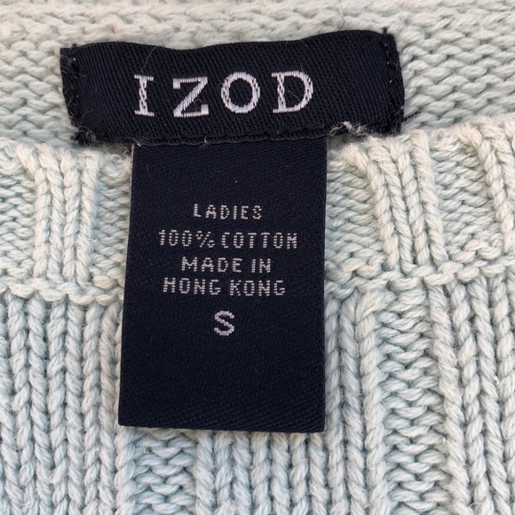 Izod Pale Aqua Cable Knit Sweater - Final Price - Picture 3 of 4
